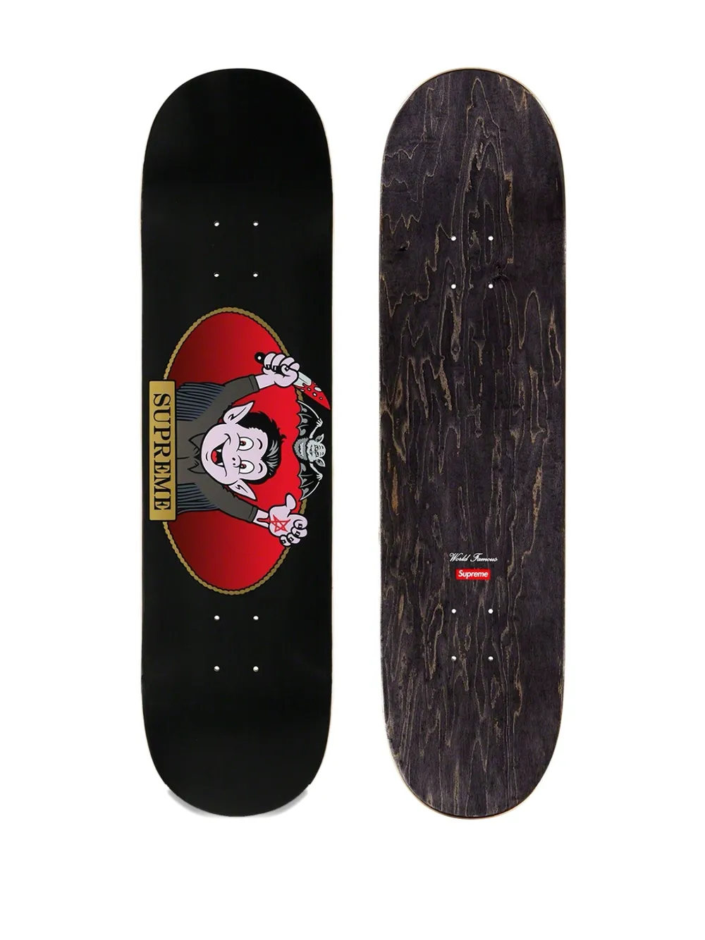 Supreme Vampire Boy "black" Skateboard In Black