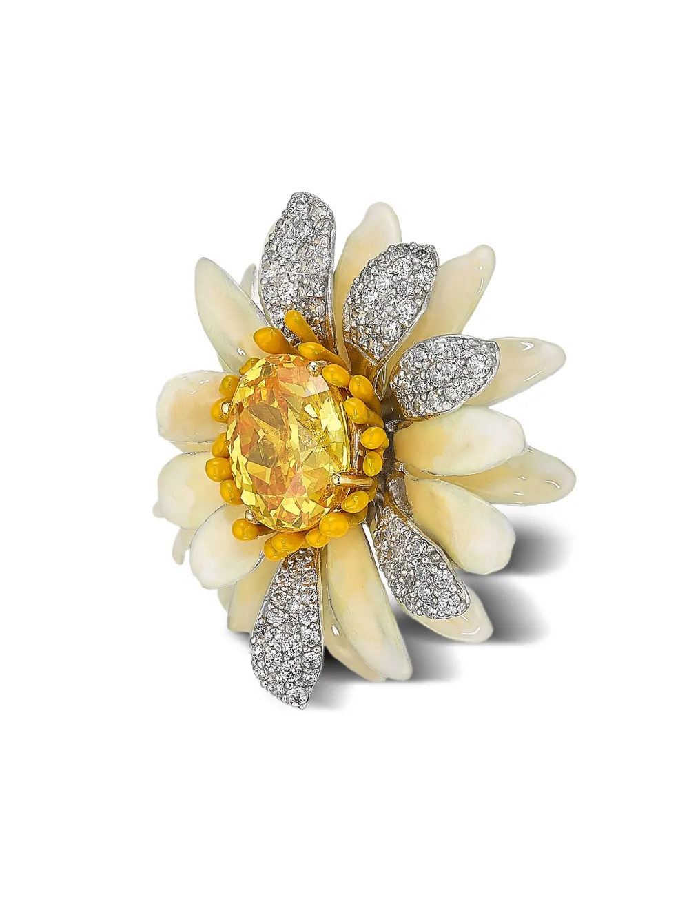 Anabela Chan 18k Gold Vermeil Sunflower Bloom Multi-stone Earrings In Yellow