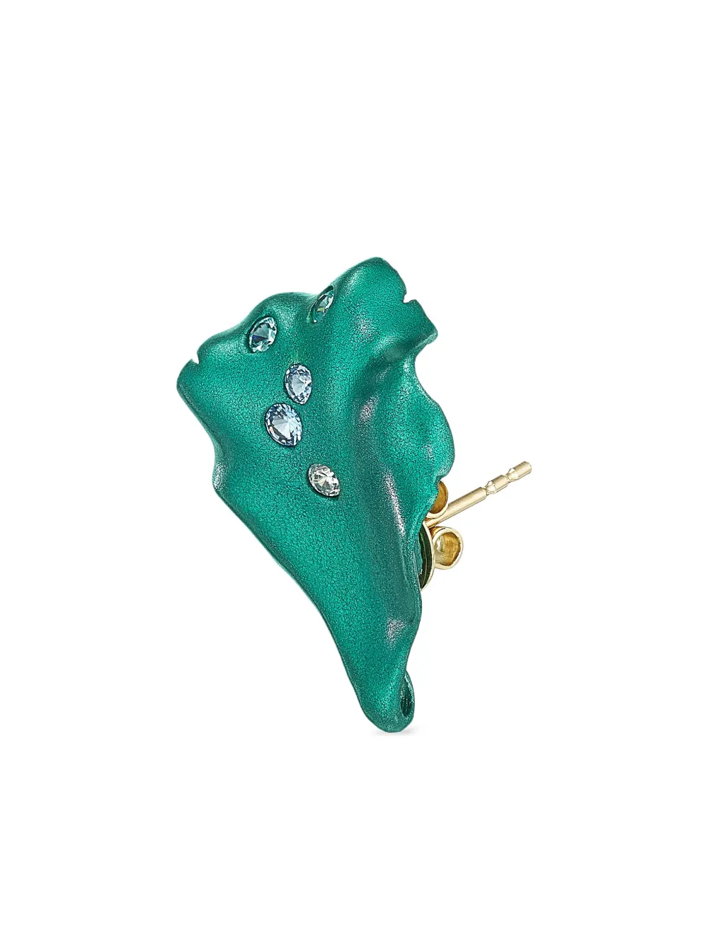 Anabela Chan Recycled Aluminum Paraiba Petal Multi-stone Earrings In Green