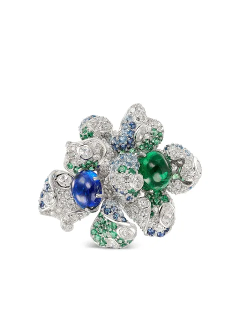 Anabela Chan rhodium vermeil Blossom multi-stone ring