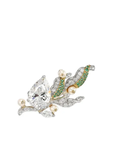 Anabela Chan 18K yellow and white gold Lily of the Valley multi-stone ring