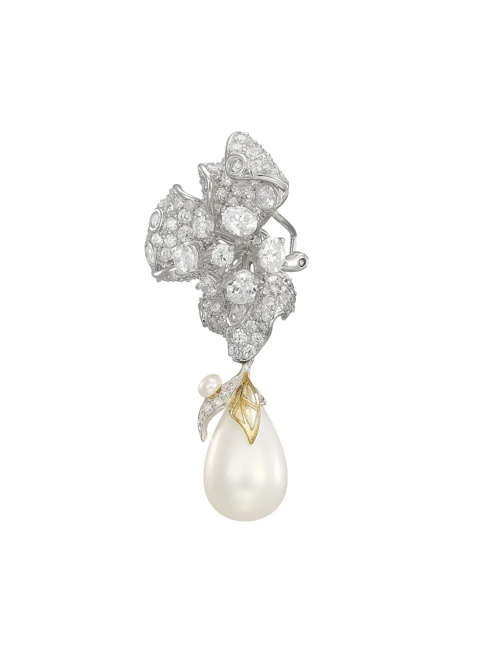 Anabela Chan 18k Yelllow Gold Blossom Multi-stone Earrings In Gray
