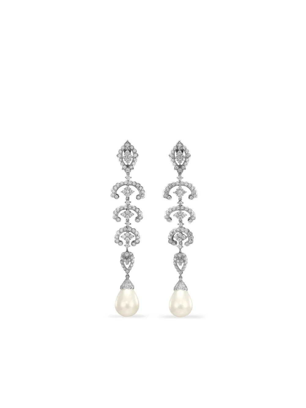 Anabela Chan 14K gold Scallop earrings | White | Image 1