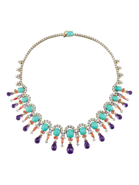 Anabela Chan 18K yellow gold vermeil Imperail Tutti Frutti multi-stone necklace