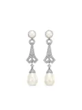 Anabela Chan 14K gold Lattice diamond earrings - White