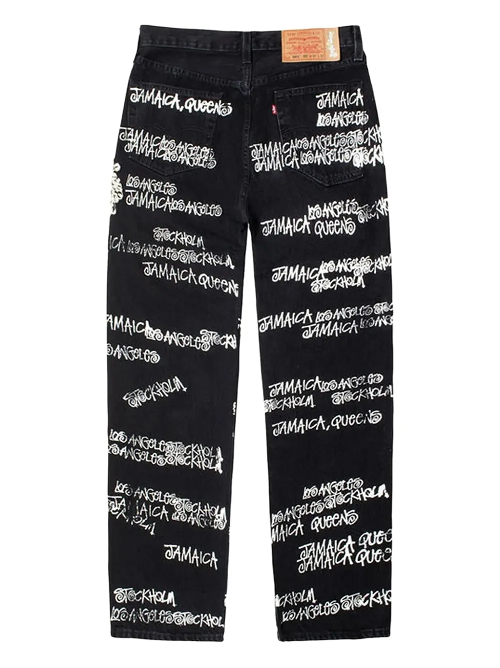 Denim Tears x Stussy x Our Legacy straight jeans - Zwart