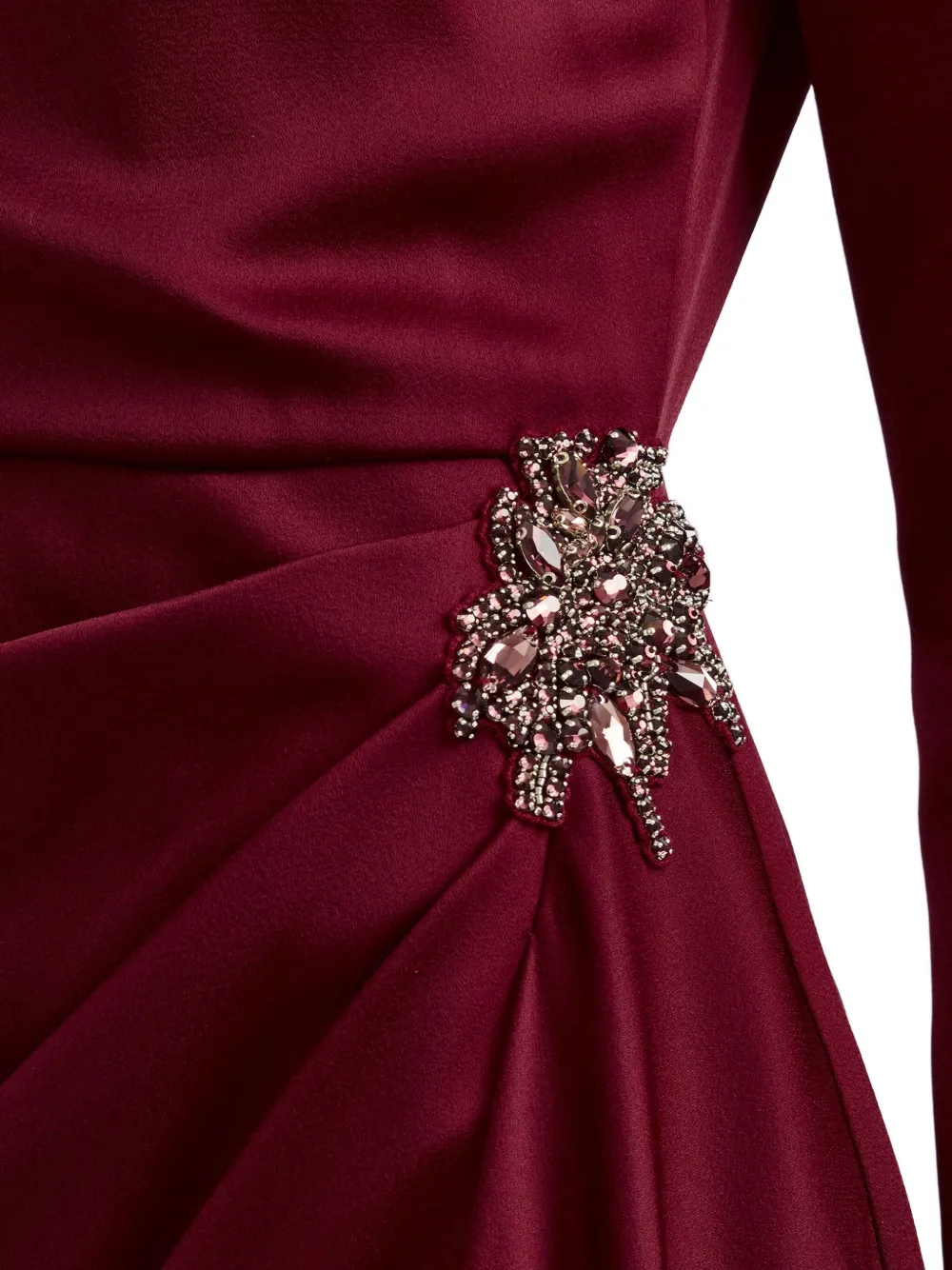 ERDEM Gedrapeerde midi-jurk Rood