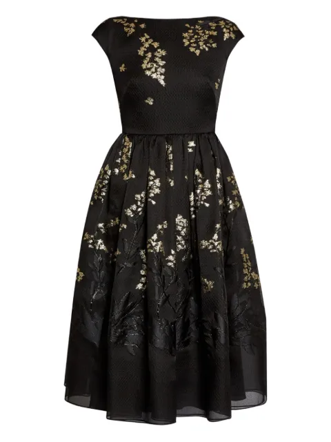 ERDEM vestido manga corta con estampado floral