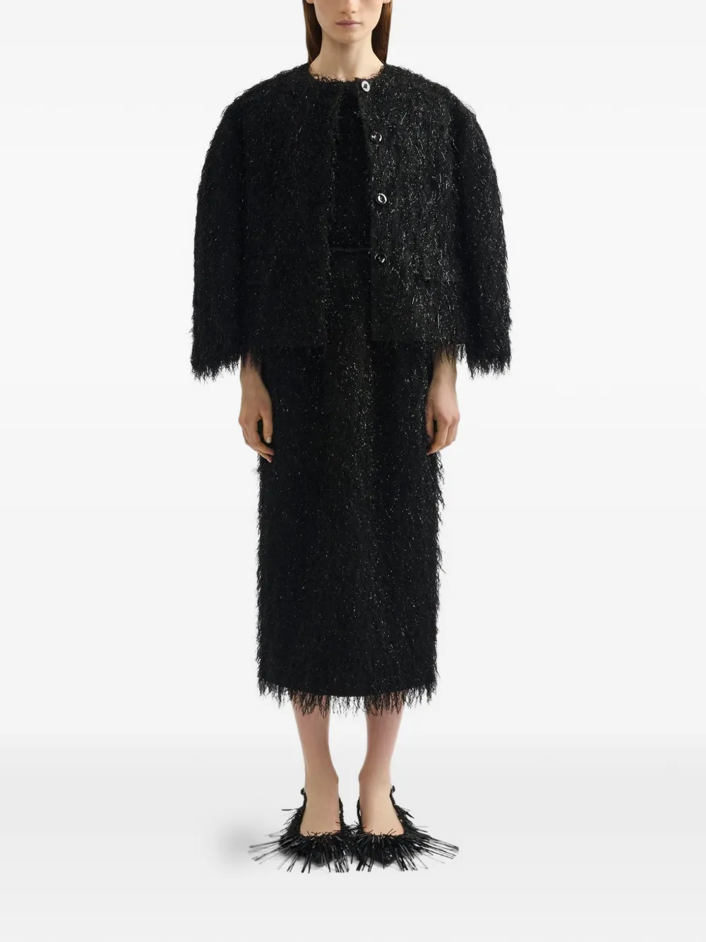 ERDEM Cropped jack Zwart
