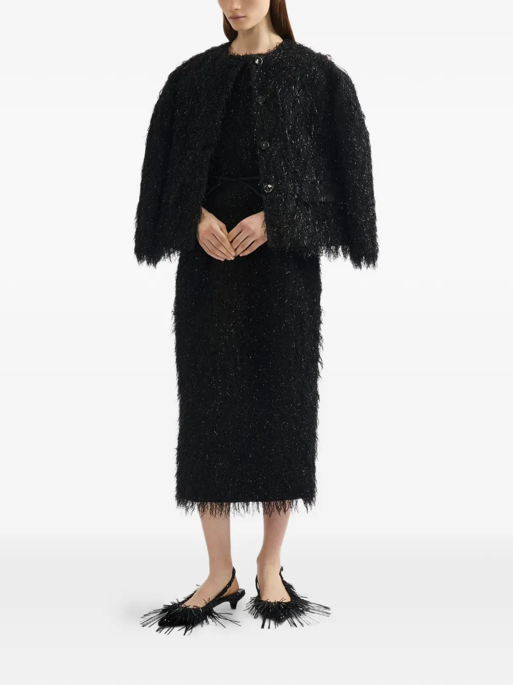 ERDEM Cropped jack Zwart