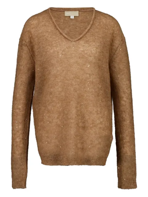 120% Lino sequin V-neck sweater