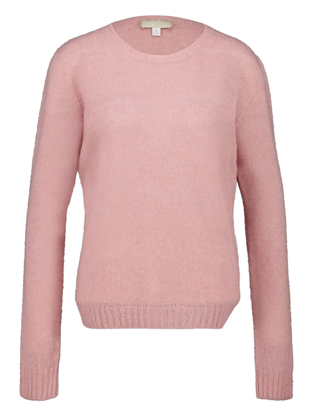 120% Lino Long-sleeve Knit Sweater In Pink
