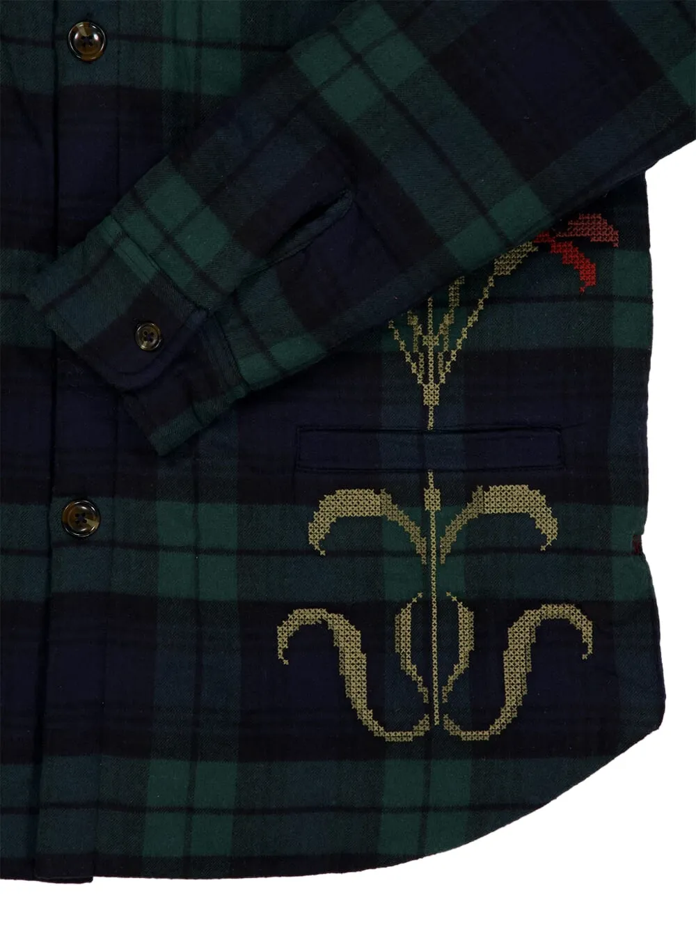 Baziszt Masin Cotton Overshirt In Green