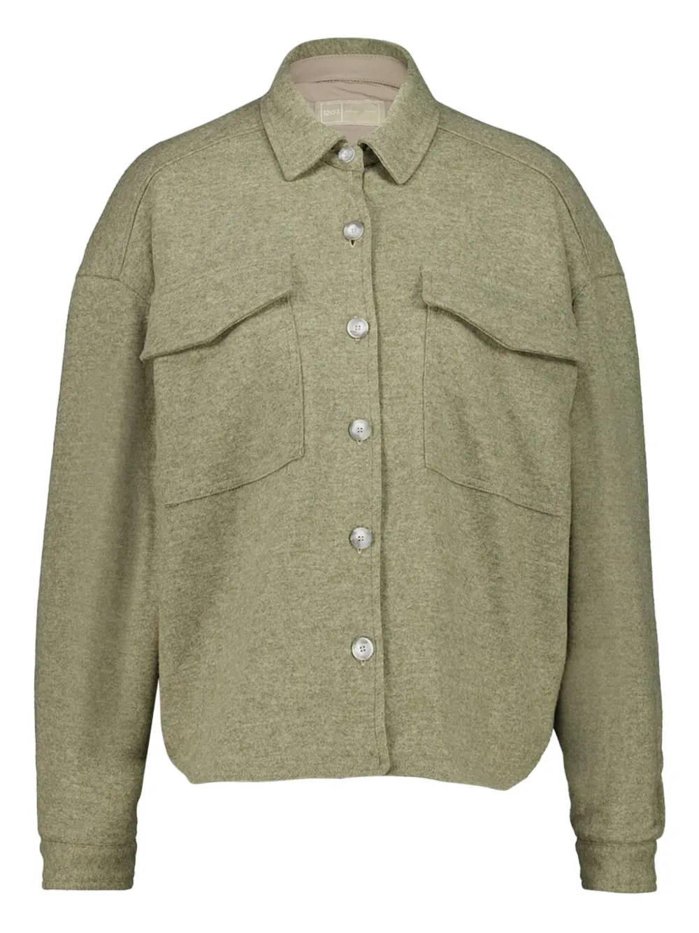 120% Lino pocket button jacket | Green | Image 1