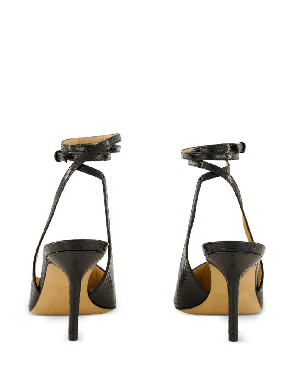 Francesco Russo Leather Ankle-tie Pumps In Black