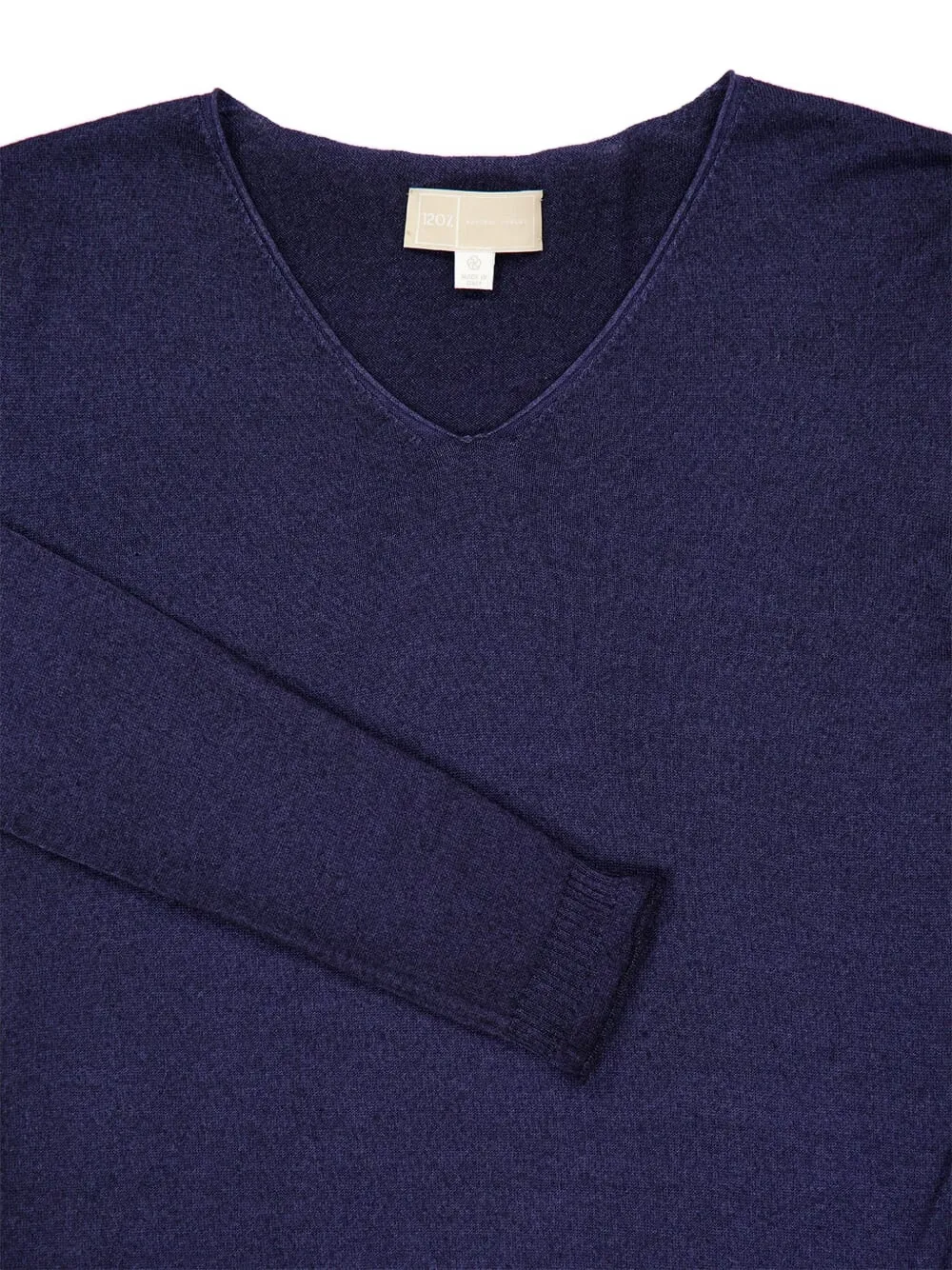 120% Lino Cashmere Sweater In Blue