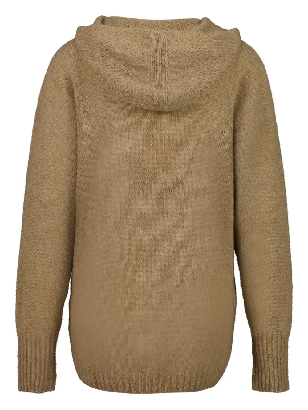 120% Lino Trui met capuchon en lange mouwen - Beige