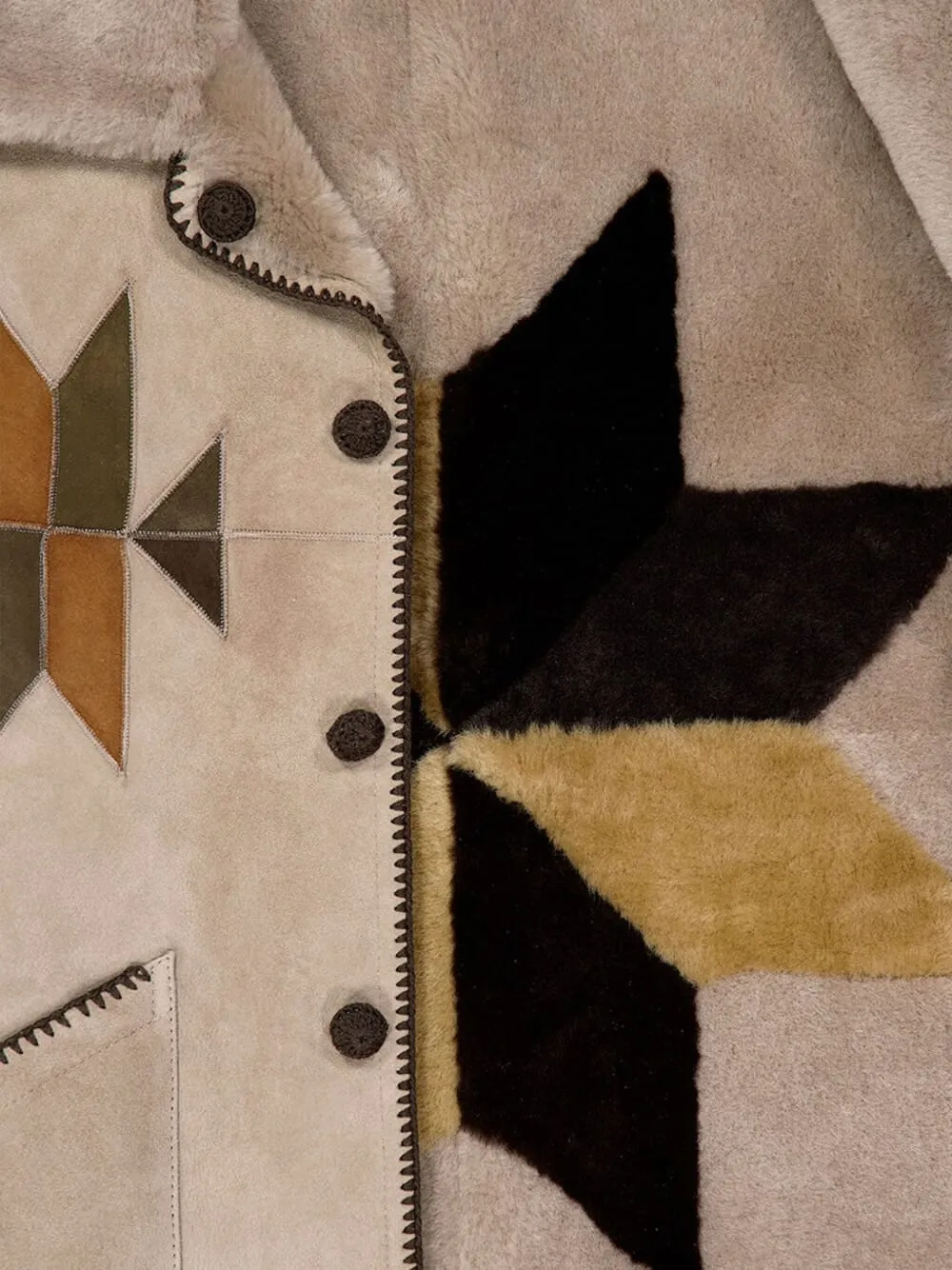 Baziszt Reversible Rigel Suede Shearling Jacket In Brown