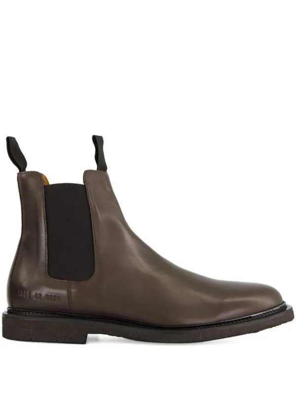 Common Projects Leather Chelsea Boots Brown FARFETCH IN