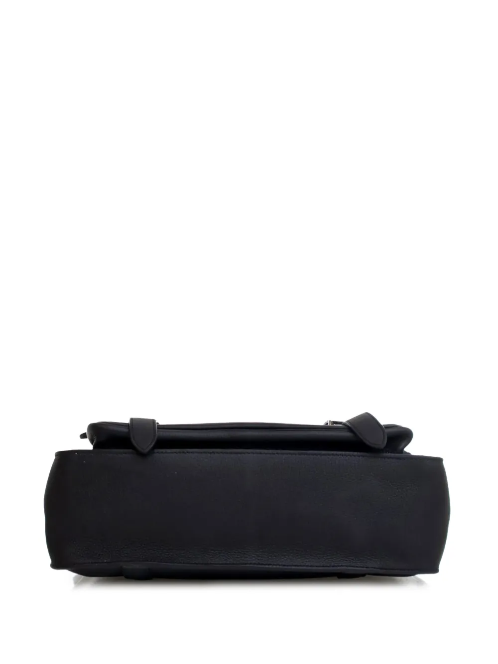Pre-owned Hermes 2011 Clemence Steve Caporal 35 Crossbody Bag In Black