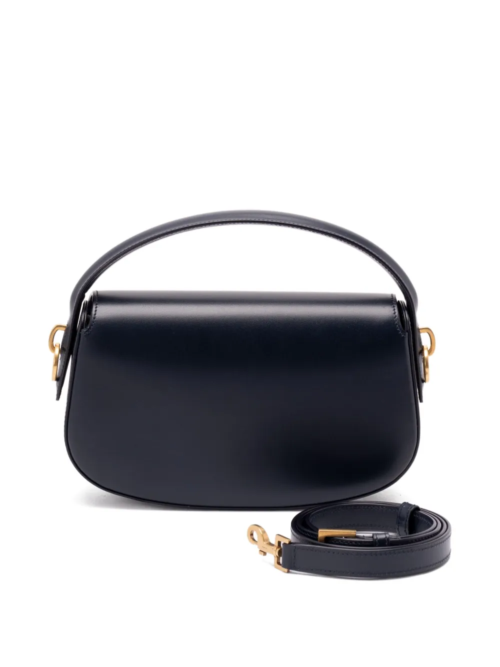 Saint Laurent Box Leather Cross-body Bag Detachable Strap In Blue