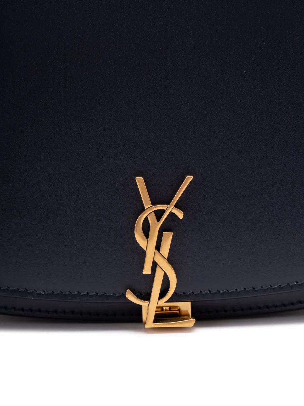 Saint Laurent Box Leather Cross-body Bag Detachable Strap In Blue