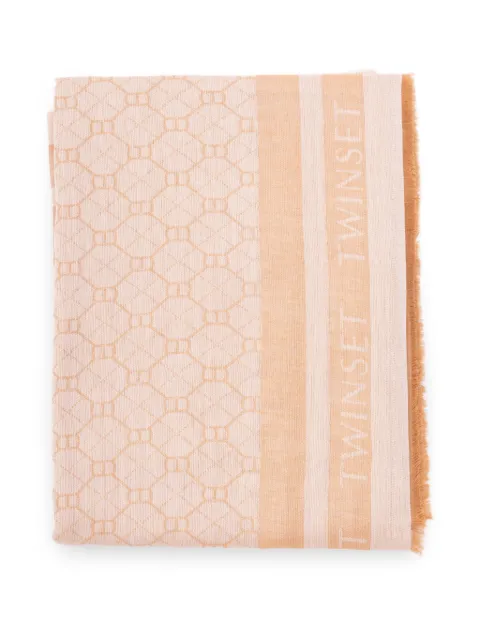 TWINSET mascada con motivo geométrico