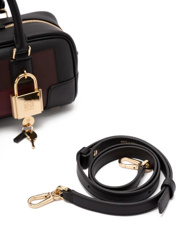 LOEWE Amazona 23 padlock-detail Shoulder Bag | Black | FARFETCH SG