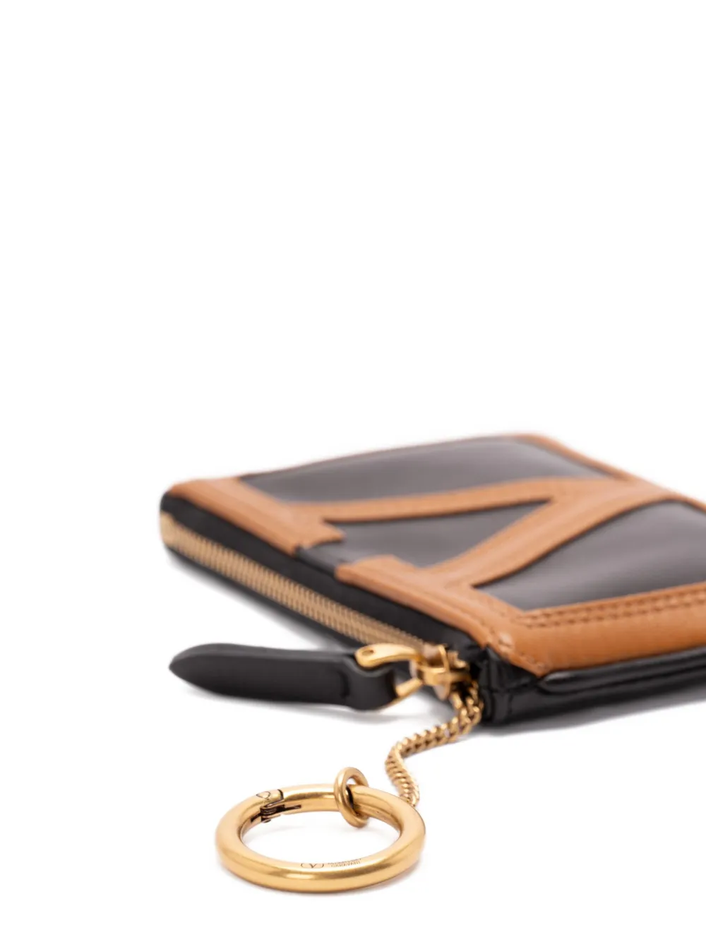 Valentino Viva Superstar Zip-fastening Leather Wallet In Brown