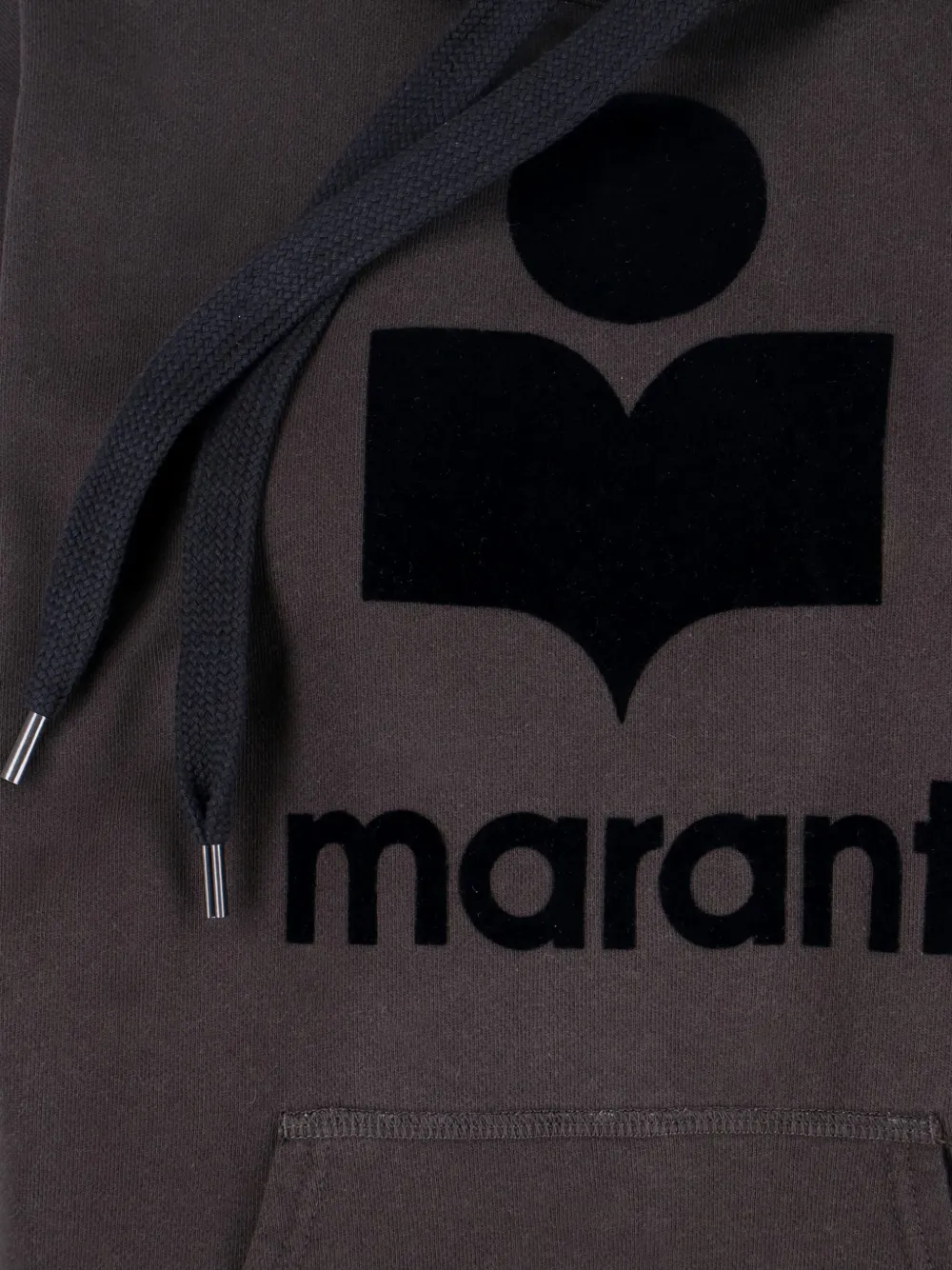 Isabel Marant Logo-embroidered Hooded Sweatshirt In Brown