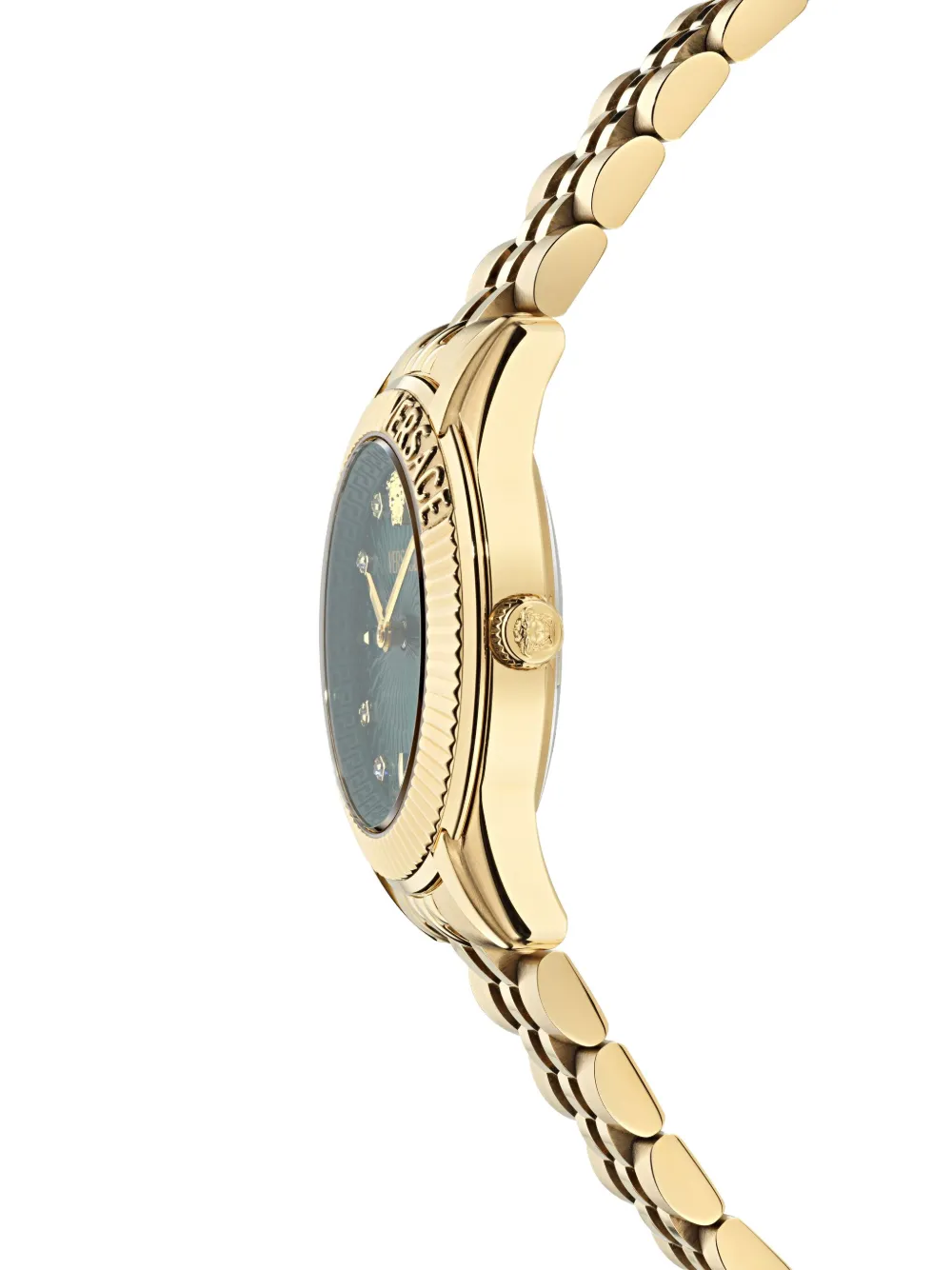  Versace Reloj Greca Diamond De 30 Mm - Verde 