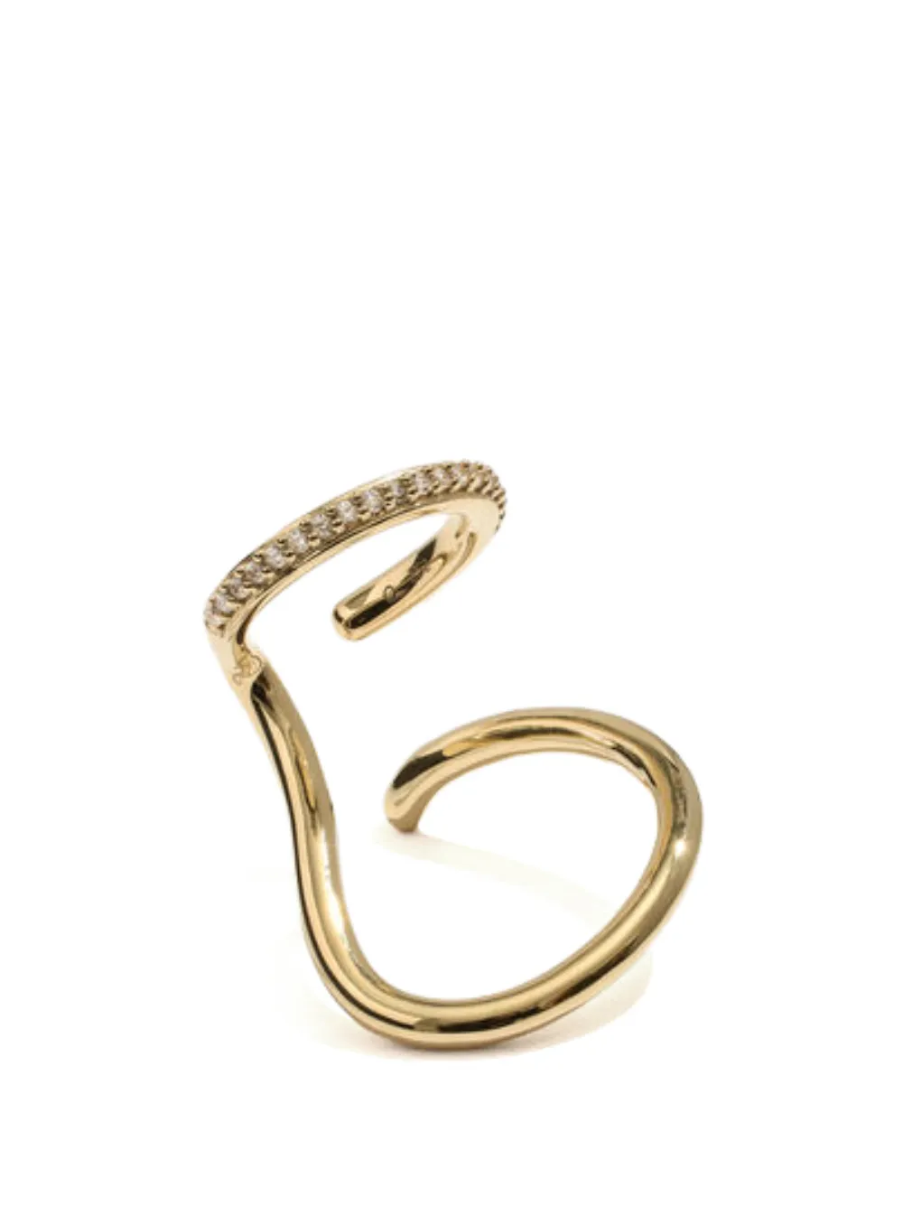 Otiumberg Ear cuff Sonder in oro giallo 14 carati con pavé