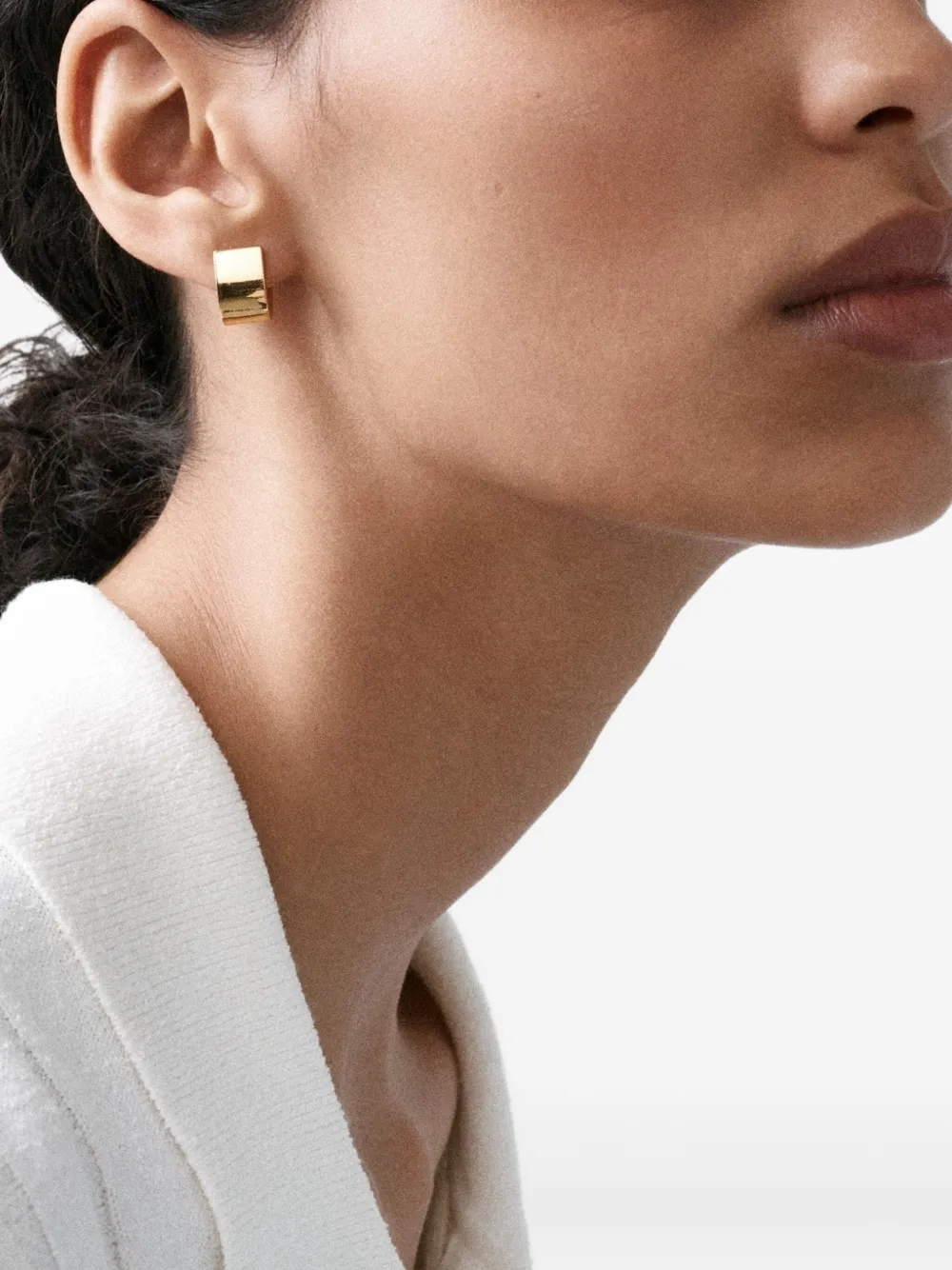 Otiumberg 14kt gouden vermeil chunky vierkante oorbel