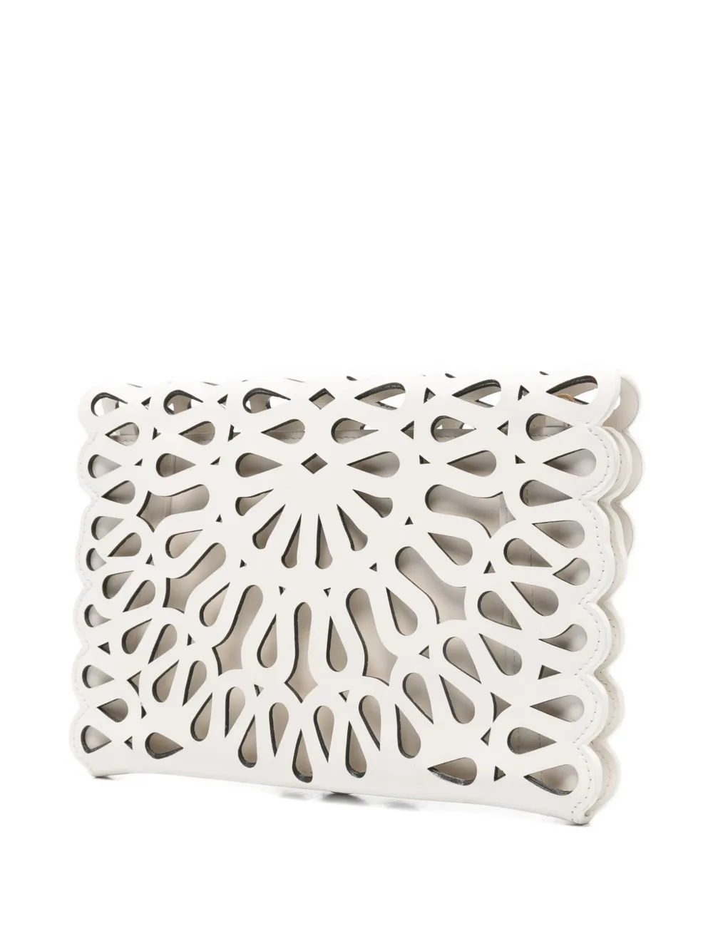  Simkhai Laser-cut Leather Clutch - White 