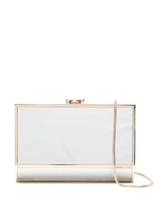 Simkhai Maddox Mirror Clutch Bag in Gold