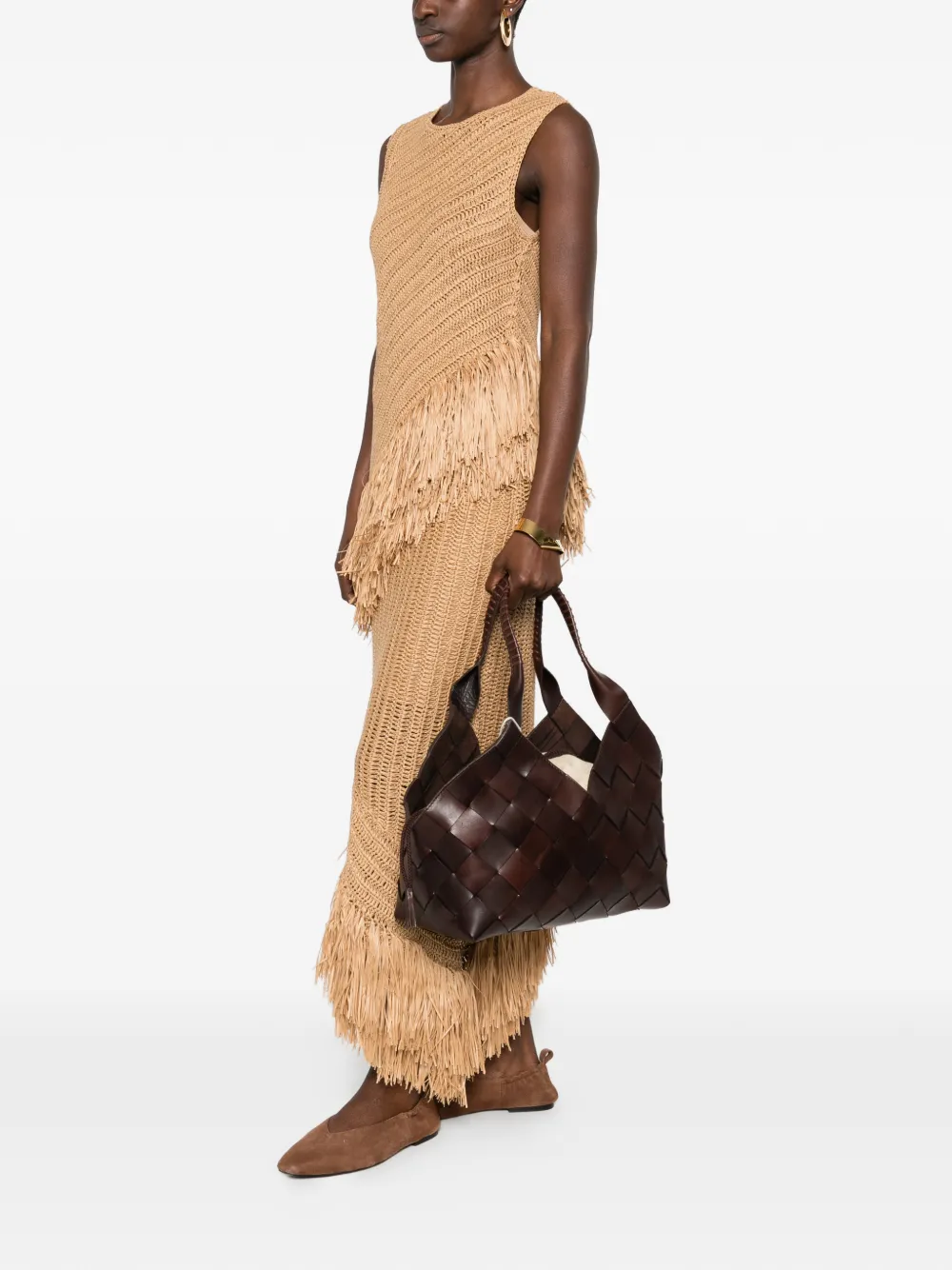 DRAGON DIFFUSION Castello woven-leather tote bag - Bruin