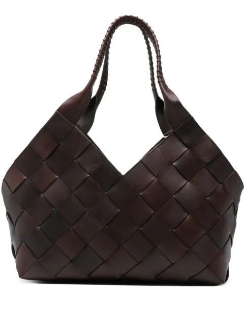DRAGON DIFFUSION Castello woven-leather tote bag