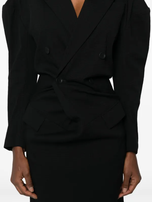 Issey Miyake Like Torso Like Blazer Maxi Dress - Black