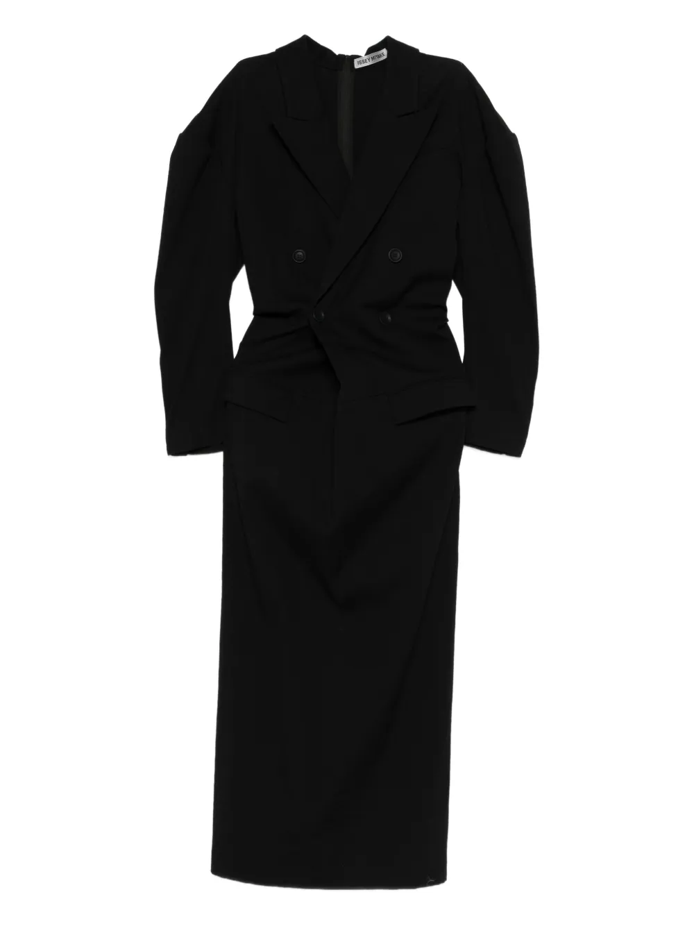 Issey Miyake Like Torso Like Blazer Maxi Dress In Black