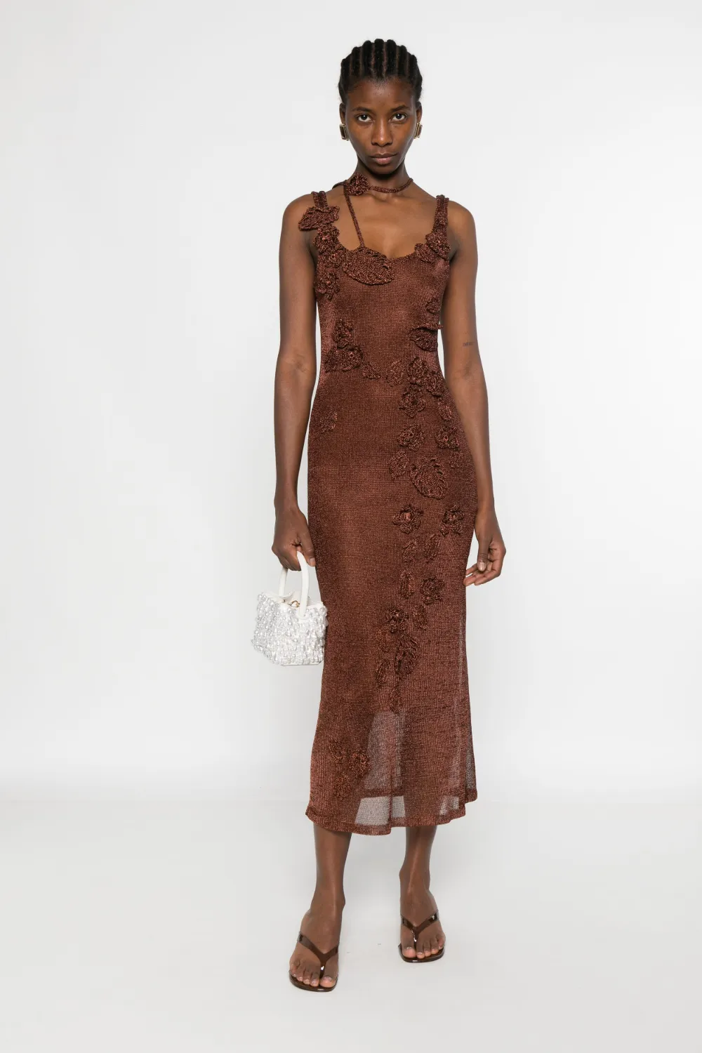 Cult Gaia Pemma knitted maxi dress - Bruin