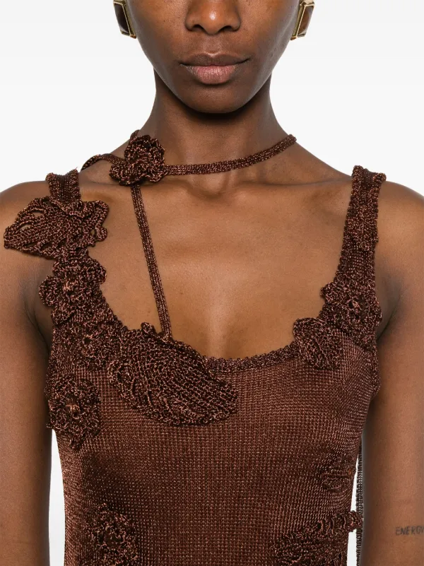 Cult Gaia Pemma Knitted Maxi Dress | Brown | FARFETCH GE