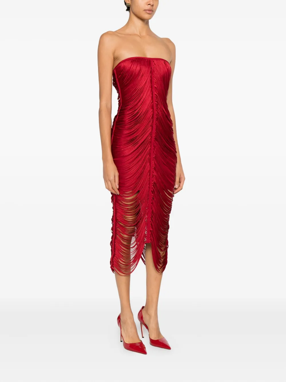 Cult Gaia Larissa Midi Dress In Red