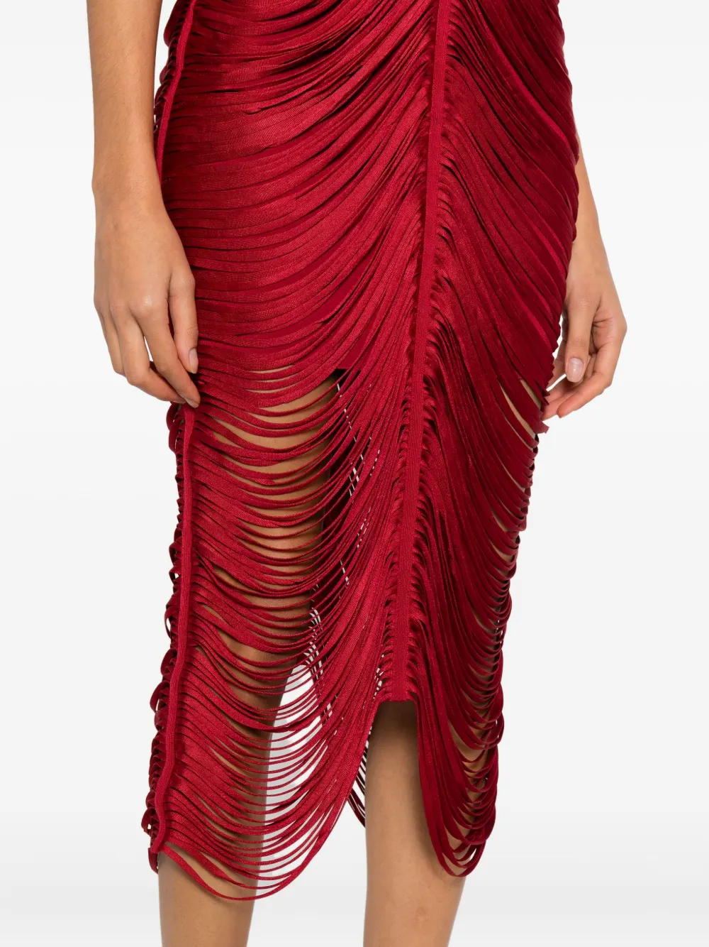 Cult Gaia Larissa Midi Dress In Red