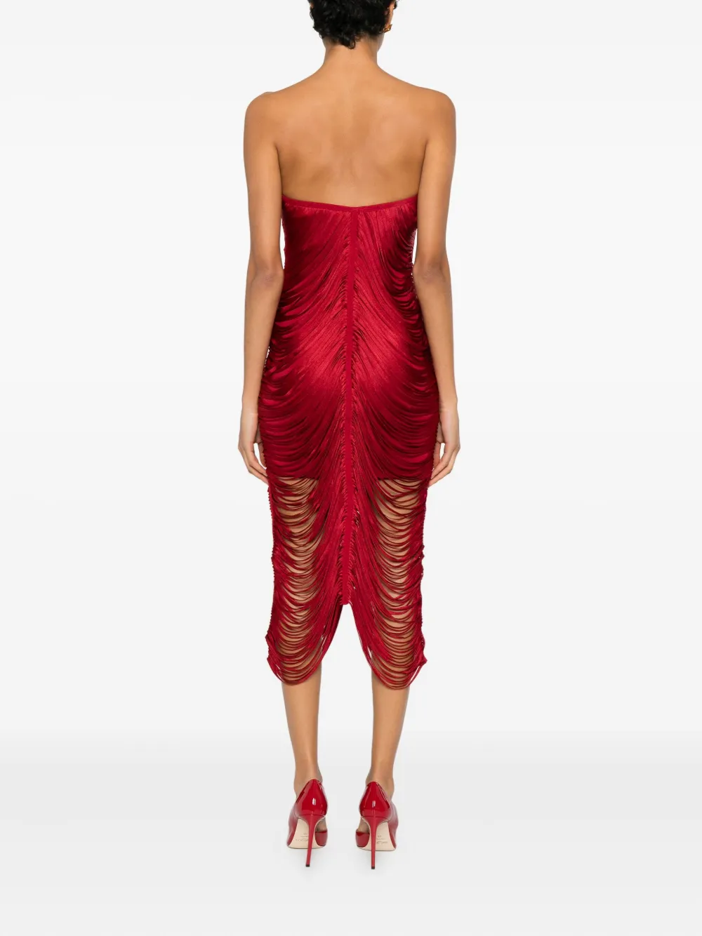 Cult Gaia Larissa Midi Dress In Red