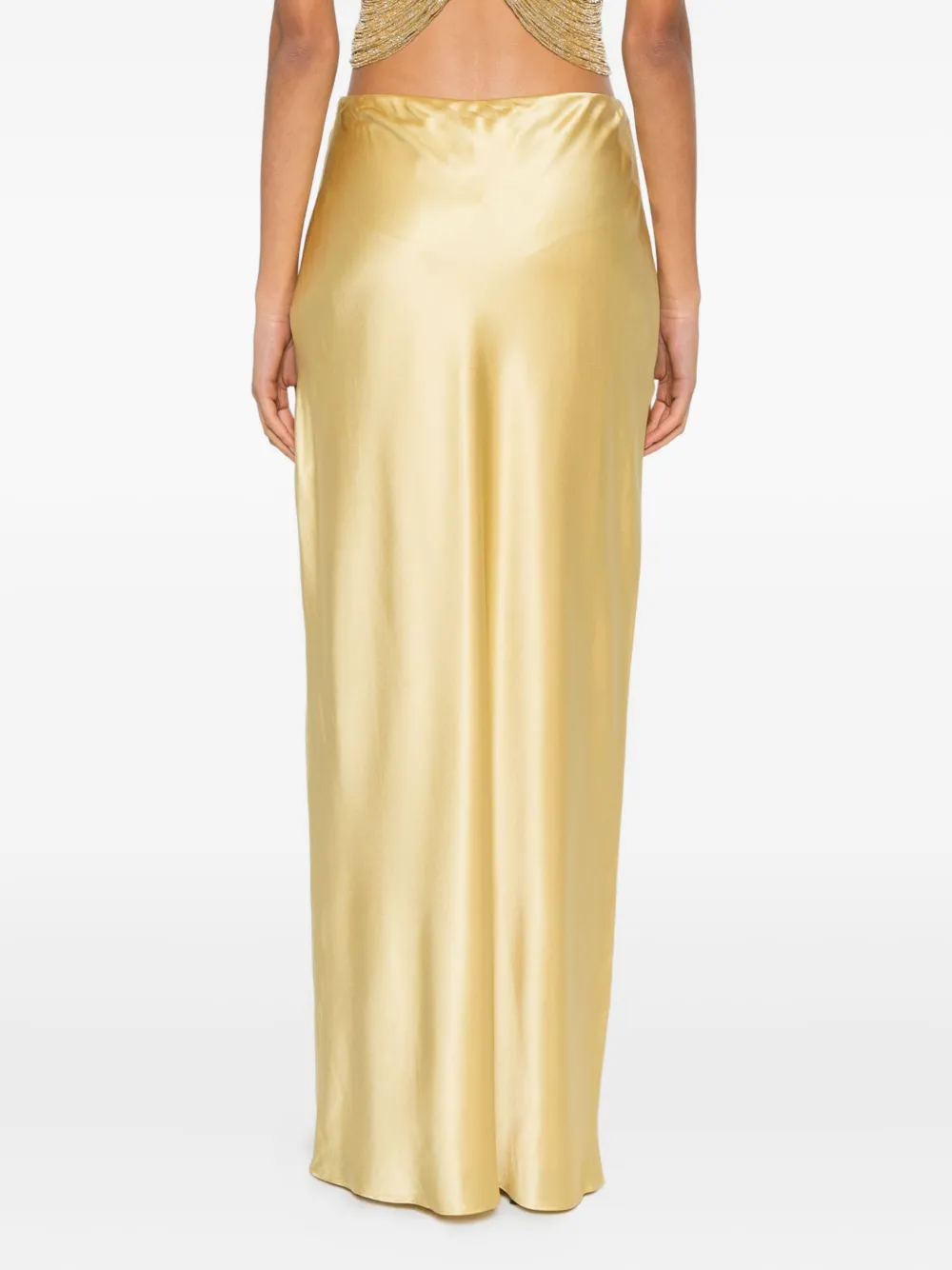 Cult Gaia Chantel Maxi Skirt In Gold
