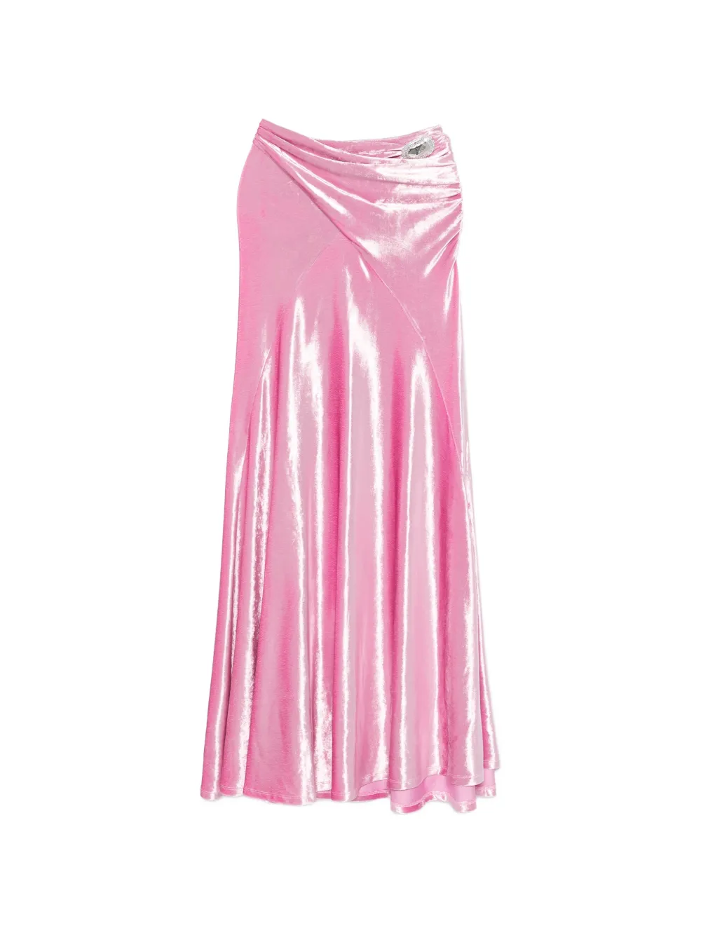 Rabanne velvet brooch long skirt - Rosa