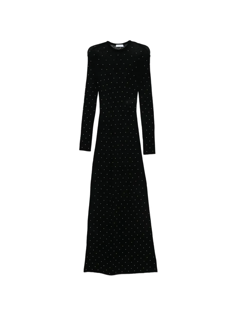 Rabanne studded long-sleeve maxi dress - Nero