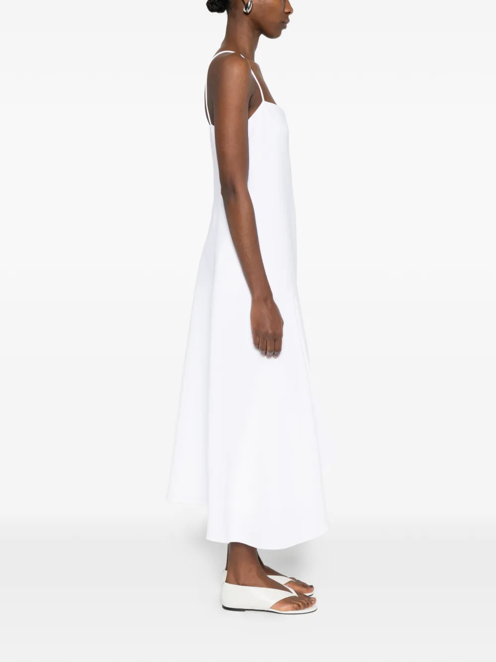  Brandon Maxwell Cascade Strap Dress - White 