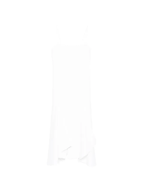 Brandon Maxwell Cascade Strap Dress in White
