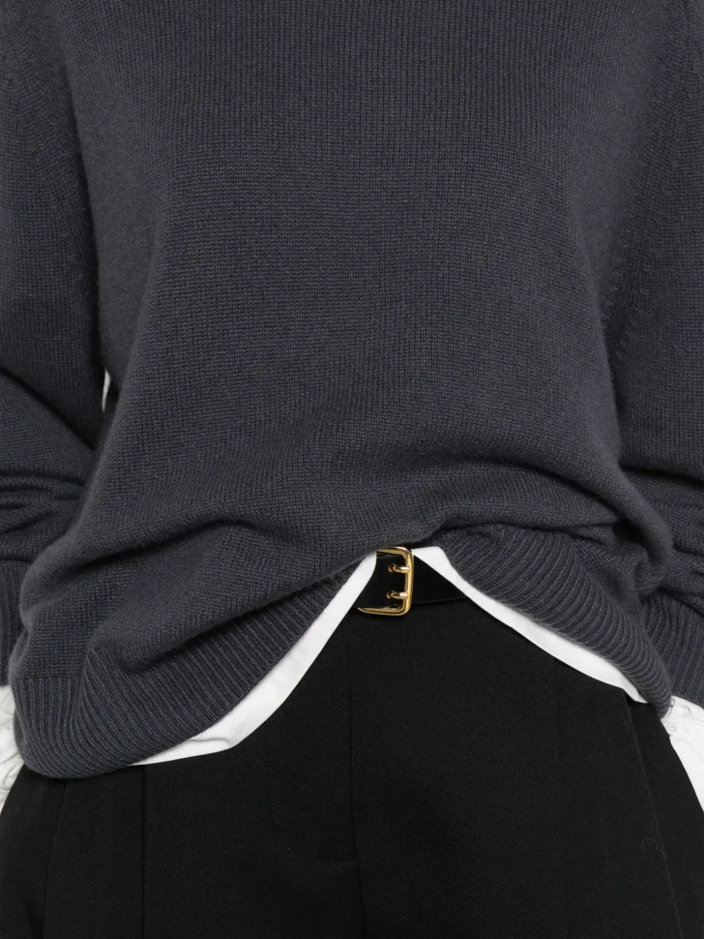 Soft Goat Crew-neck Sweater In Black